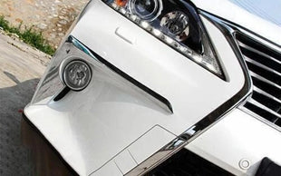 For Lexus RX350 450h 2013-15 F Sport Chrome Front Bumper Fog Light Strip Trim 2X