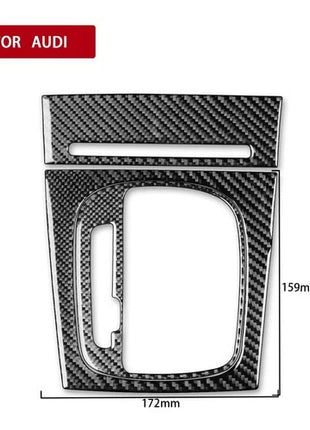 3pcs Real Carbon Fiber Automatic Gear Shift Panel Cover For Audi A3 S3 8p 06-07