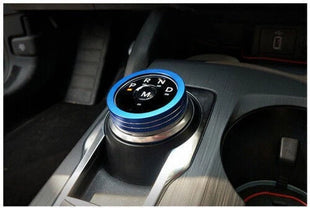 Entral Console Gear Shift Button Trim Blue Aluminum For Ford Focus ST RS 19-20