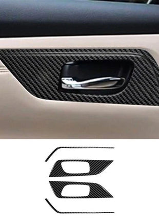 2X Carbon Fiber Rear Door Handle Panel Cover Trim For Nissan Altima 2013-2015