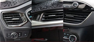 2019-2020 3pcs Black Titanium Console Air Outlet Vent Decor Fit for Ford Focus