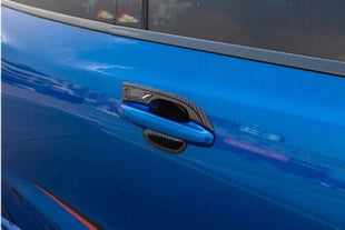 Exterior Side Door Bowl Fit for Ford Focus 2019-2020 Cover Trim 4pc Carbon Fiber