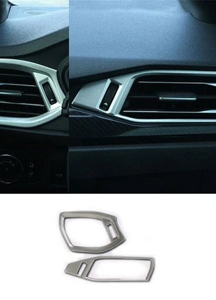 ABS Silver 2pcs Trim Console L&R Air Outlet Vent Fit for Ford Focus 2019-2020