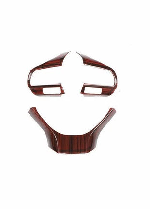 For Lexus RX350 450h 16-22 Wood Grain Deluxe Steering Wheel Button Cover Trim 3P