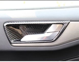 Fit for Ford Focus 2019-2020 Carbon Fiber 4pcs Inner Door Bowl Cover Decoration