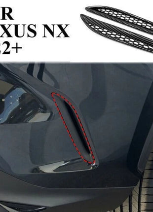 ABS Carbon Fiber Rear Bumper Air Vent Out Cover Trim For 22-23 Lexus NX 250 350