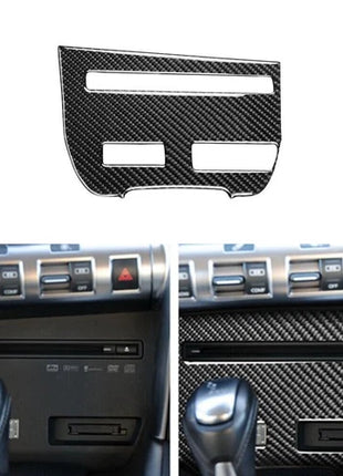 Carbon Fiber Cd Player Control Panel Cover Trim For Nissan Gt-r R35 Type B