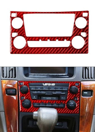 For Lexus RX300 1998-2003 Red Carbon Fiber Center Console Radio Control Cover