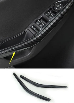 2pcs Carbon Fiber Style Front Door Armrest Cover Trim For Ford Focus Rt St 12-18