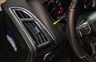 Fit For Ford Focus 2PCS Console L&R Air Outlet Vent Trim Carbon Fiber 2012-2018