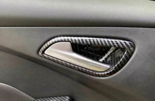 Carbon Fiber 4PCS Handle Frame Trim Inner Door For Ford Focus ST RS 2012-2014