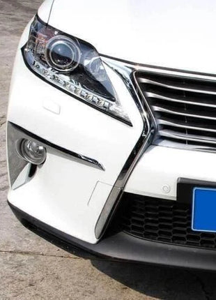 For Lexus RX350 450h 2013-15 F Sport Chrome Front Bumper Fog Light Strip Trim 2X