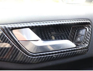 Fit for Ford Focus 2019-2020 Carbon Fiber 4pcs Inner Door Bowl Cover Decoration