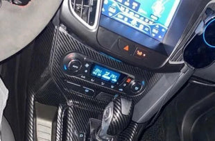 1PCS Central Console AC Switch Panel Trim Carbon Fiber 2012-2014 For Ford Focus