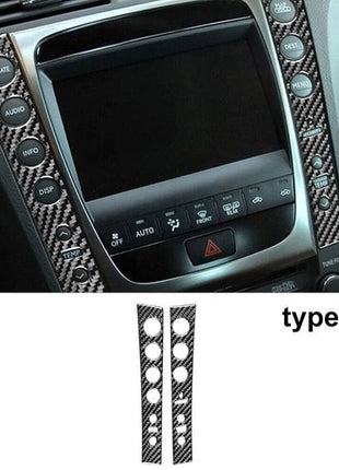 2Pcs Carbon Fiber Interior Central Console Side Cover Trim For Lexus GS300/350