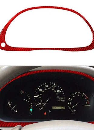 Red Carbon Fiber Interior Speedometer Cover Trim For Lexus RX300 1998-2003 TypeB
