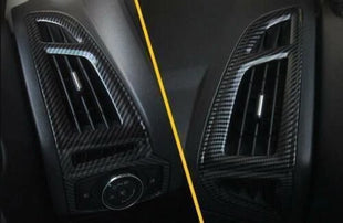 Fit For Ford Focus 2PCS Console L&R Air Outlet Vent Trim Carbon Fiber 2012-2018