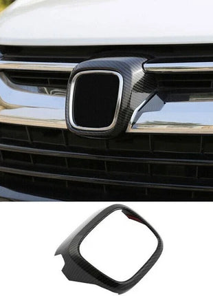1pcs Black Abs Carbon Fiber Front Grille Frame Cover For Honda Cr-v 2017-22