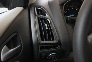 ABS carbon fiber console L&R air outlet vent trim For 2012-2018 Ford Focus ST RS