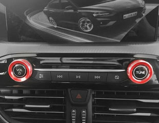 Car Volume Switch Button Cover Ring For Ford Focus ST RS 2019-2020 Aluminum Red