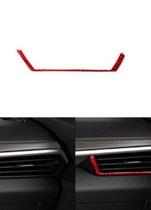 Red Carbon Fiber Passenger Air Vent Out Frame Cover For Nissan Altima 2019-2022