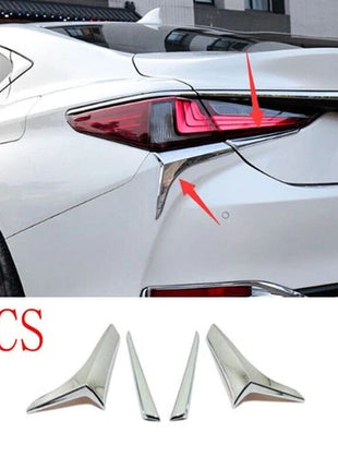 4P Chrome ABS Rear Tail Light Lamp Strip Molding Trim For Lexus ES300h 2019-2022