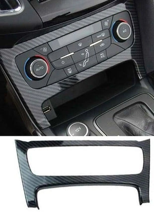 2012-2018 1PCS Central Console AC Switch Panel Trim For Ford Focus Carbon Fiber