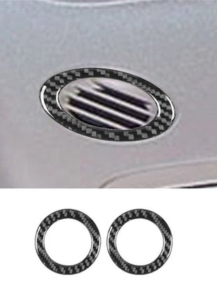 Left-right Air Vents Circle Trim Cover Carbon Fiber For Nissan Quest 2004-2006