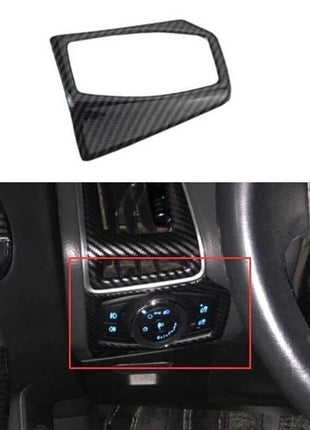 Control Frame Trim 1PCS Carbon Fiber For Ford Focus 2012-2018 Headlight Switch