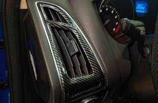 Fit For Ford Focus 2PCS Console L&R Air Outlet Vent Trim Carbon Fiber 2012-2018