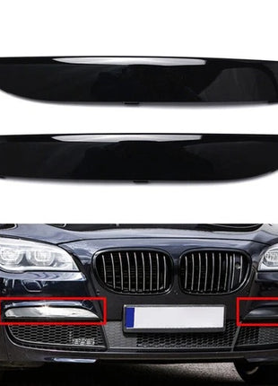 For Bmw 7 Series F01 F02 F03 F04 Glossy Black Front Bumper Grille Molding Trim