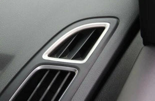 Steel Air Conditioning Air Outlet Vent Trim 2PCS 2015-2018 Silver For Ford Focus