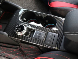 Panel Trim Carbon Fiber Central Console Gear Shift Fit for Ford Focus 2019-2020