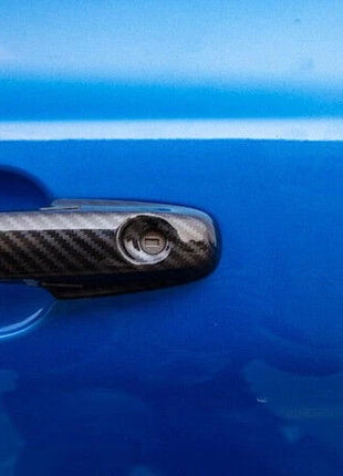 For Ford Focus 2019-2020 Door Handle Exterior Side Cover Trim 4pcs Carbon Fiber