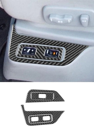 4Pcs Seat Heating Button Trim Cover Carbon Fiber For Nissan Quest 2004-2006