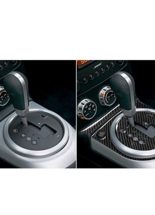 1Set For Nissan 350Z 2006-2009 Carbon Fiber Interior Gear Shift Panel Trim Cover