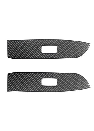 2Pcs Carbon Fiber Rear Window Control Cover Trim For Lexus RX330 RX350 2004-2009
