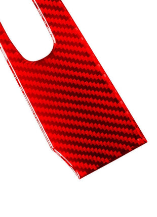 Red Carbon Fiber Rear Door Window Control Cover Trim For Nissan Altima 2019-2022