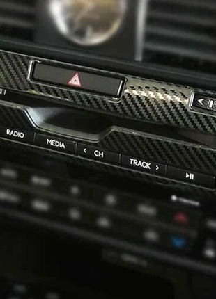 1P Carbon Fiber Steel Console AC CD Switch Panel Trim For Lexus RX350 450h 16-22