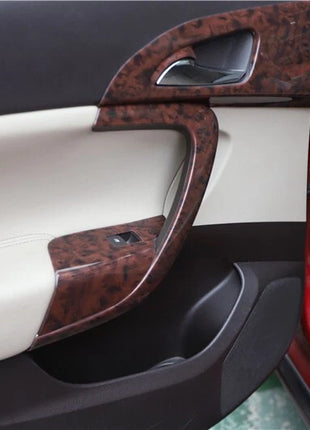 Fit For Buick Regal 2009-2013 Peach Wood Door Window Lift Switch Cover Trim 4pcs