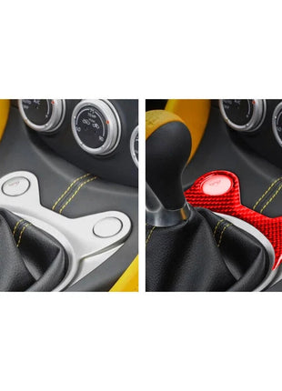 Red Carbon Fiber Upper Gear Shift Panel Cover Trim For 2009-2020 Nissan 370Z