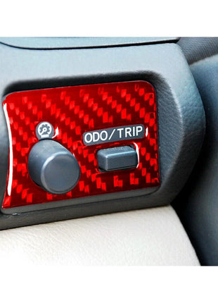 Red Carbon Fiber Interior Headlight Control Trim For Lexus RX330 350 2004-2009