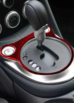 Red Carbon Fiber Interior Gear Shift Panel Cover Trim For 2009-2020 Nissan 370z