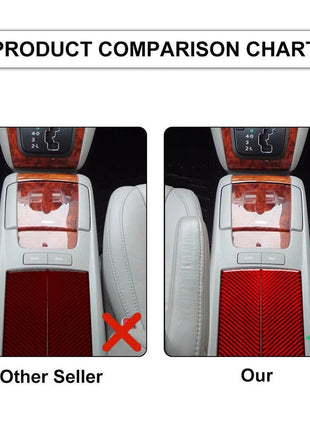 2Pcs Red Carbon Fiber Floor Console Storage Panel Cover Trim For LEXUS RX330 350