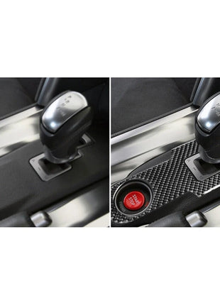 Carbon Fiber Gear Shift Panel Cover Trim Sticker For Nissan Gt-r R35 2008-2016