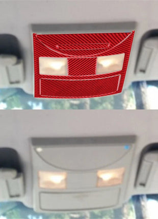 5Pcs Red Carbon Fibe Ceiling Light Trim Cover For Nissan Quest 2004-2006 Type B