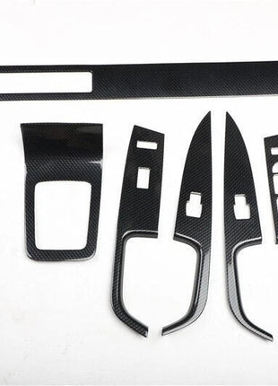 Fiber Inner Interior Complete Cover Trim 7pcs Fit For Volvo S80 2009-2015 Carbon