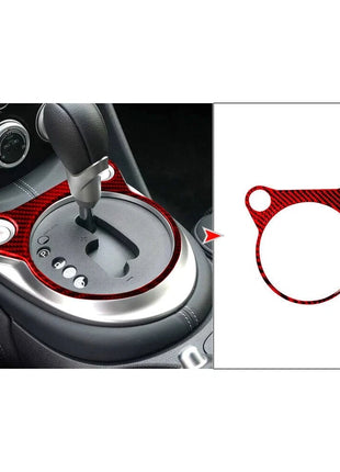 Red Carbon Fiber Interior Gear Shift Panel Cover Trim For 2009-2020 Nissan 370z