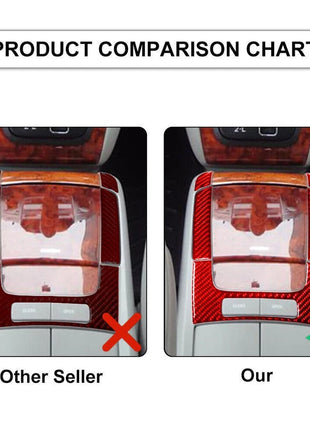 5Pcs Red Carbon Fiber Floor Console Panel Trim For LEXUS RX330 RX350 2004-2009