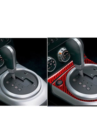 Red Carbon Fiber Gear Shift Panel Outer Frame Trim Cover For Nissan 350z 2006-09